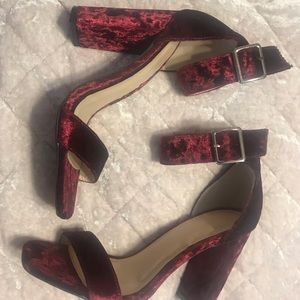 Velvet heels